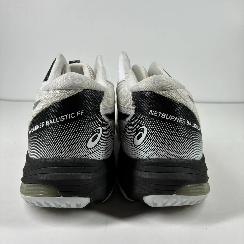 ASICS Netburner Ballistic FF MT 3 Mens 10.5 White/Black Volleyball Shoe 1051A074